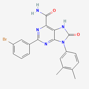 2-(3-bromophenyl)-9-(3,4-dimethylphenyl)-8-oxo-8,9-dihydro-7H-purine-6-carboxamide