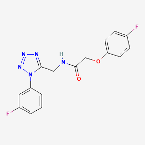 2-(4-fluorophenoxy)-N-((1-(3-fluorophenyl)-1H-tetrazol-5-yl)methyl)acetamide