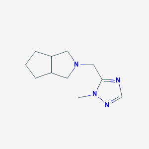 molecular formula C11H18N4 B2481029 2-[(2-Methyl-1,2,4-triazol-3-yl)methyl]-3,3a,4,5,6,6a-hexahydro-1H-cyclopenta[c]pyrrole CAS No. 2325927-32-8