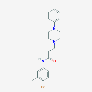 molecular formula C20H24BrN3O B248103 N-(4-bromo-3-methylphenyl)-3-(4-phenylpiperazin-1-yl)propanamide 