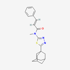 (E)-N-[5-(1-adamantyl)-1,3,4-thiadiazol-2-yl]-N-methyl-3-phenylprop-2-enamide