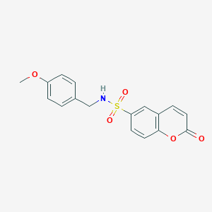 molecular formula C17H15NO5S B2481036 N-(4-メトキシベンジル)-2-オキソ-2H-クロメン-6-スルホンアミド CAS No. 942875-63-0