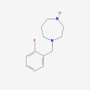 molecular formula C12H21Cl2FN2O B2481039 1-(2-Fluorobenzyl)-1,4-diazepane CAS No. 775561-26-7