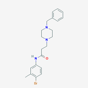 molecular formula C21H26BrN3O B248105 3-(4-benzylpiperazin-1-yl)-N-(4-bromo-3-methylphenyl)propanamide 
