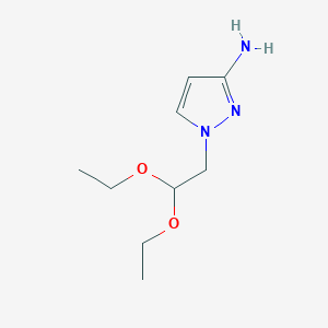 molecular formula C9H17N3O2 B2481050 1-(2,2-diethoxyethyl)-1H-pyrazol-3-amine CAS No. 1174857-48-7