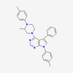 4-(3-methyl-4-(p-tolyl)piperazin-1-yl)-5-phenyl-7-(p-tolyl)-7H-pyrrolo[2,3-d]pyrimidine