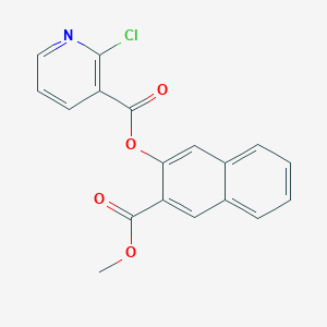 molecular formula C18H12ClNO4 B2481052 3-(Methoxycarbonyl)naphthalen-2-yl 2-chloropyridine-3-carboxylate CAS No. 1287015-20-6