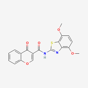 molecular formula C19H14N2O5S B2481054 N-(4,7-dimethoxybenzo[d]thiazol-2-yl)-4-oxo-4H-chromene-3-carboxamide CAS No. 868230-67-5