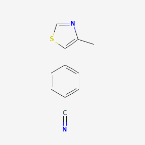 molecular formula C11H8N2S B2481059 4-(4-メチルチアゾール-5-イル)ベンゾニトリル CAS No. 122957-57-7