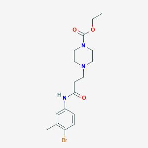 Ethyl 4-{3-[(4-bromo-3-methylphenyl)amino]-3-oxopropyl}piperazine-1-carboxylate