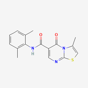 molecular formula C16H15N3O2S B2481061 N-(2,6-dimethylphenyl)-3-methyl-5-oxo-5H-thiazolo[3,2-a]pyrimidine-6-carboxamide CAS No. 851945-70-5