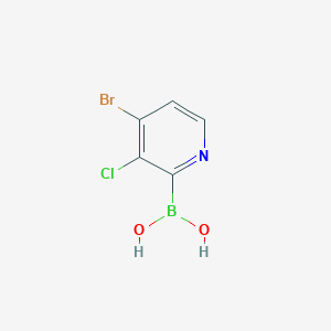 molecular formula C5H4BBrClNO2 B2481062 4-溴-3-氯吡啶-2-硼酸 CAS No. 2096337-54-9