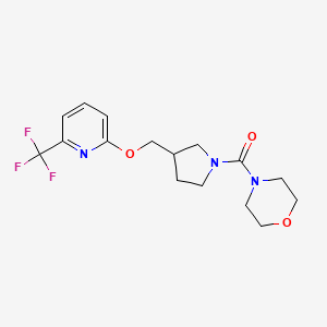 Morpholin-4-yl-[3-[[6-(trifluoromethyl)pyridin-2-yl]oxymethyl]pyrrolidin-1-yl]methanone