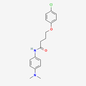 molecular formula C18H21ClN2O2 B2481077 4-(4-chlorophenoxy)-N-[4-(dimethylamino)phenyl]butanamide CAS No. 453587-26-3
