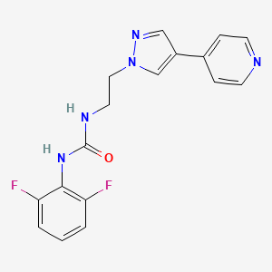 molecular formula C17H15F2N5O B2481083 1-(2,6-difluorophenyl)-3-{2-[4-(pyridin-4-yl)-1H-pyrazol-1-yl]ethyl}urea CAS No. 2034507-32-7