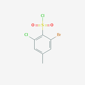 molecular formula C7H5BrCl2O2S B2481088 2-溴-6-氯-4-甲基苯磺酰氯 CAS No. 2138414-57-8