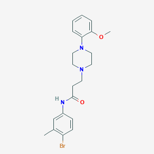 molecular formula C21H26BrN3O2 B248109 N-(4-bromo-3-methylphenyl)-3-[4-(2-methoxyphenyl)piperazin-1-yl]propanamide 