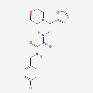 molecular formula C19H22ClN3O4 B2481095 N-(4-chlorobenzyl)-N''-[2-(2-furyl)-2-morpholino-ethyl]oxamide CAS No. 877630-82-5