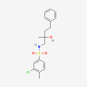 molecular formula C18H22ClNO3S B2481096 3-氯-N-(2-羟基-2-甲基-4-苯基丁基)-4-甲基苯磺酰胺 CAS No. 1286719-75-2