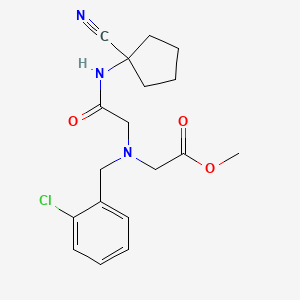 Methyl 2-{[(2-chlorophenyl)methyl]({[(1-cyanocyclopentyl)carbamoyl]methyl})amino}acetate