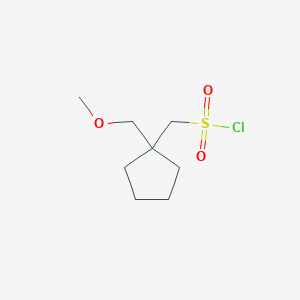 molecular formula C8H15ClO3S B2481101 [1-(甲氧基甲基)环戊基]甲磺酰氯 CAS No. 1468571-66-5