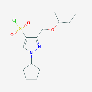 3-(sec-butoxymethyl)-1-cyclopentyl-1H-pyrazole-4-sulfonyl chloride