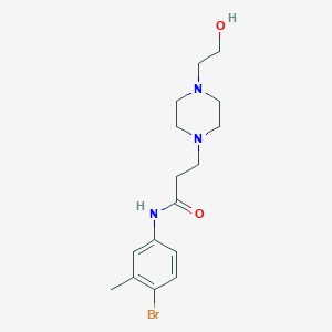 N-(4-bromo-3-methylphenyl)-3-[4-(2-hydroxyethyl)-1-piperazinyl]propanamide