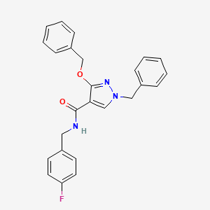 1-benzyl-3-(benzyloxy)-N-(4-fluorobenzyl)-1H-pyrazole-4-carboxamide