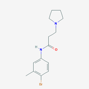 N-(4-bromo-3-methylphenyl)-3-(1-pyrrolidinyl)propanamide
