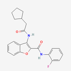 3-(2-cyclopentylacetamido)-N-(2-fluorophenyl)benzofuran-2-carboxamide