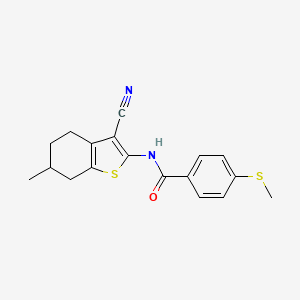 N-(3-cyano-6-methyl-4,5,6,7-tetrahydrobenzo[b]thiophen-2-yl)-4-(methylthio)benzamide