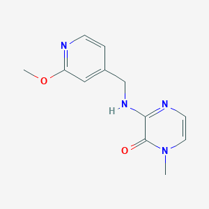 molecular formula C12H14N4O2 B2481163 3-(((2-methoxypyridin-4-yl)methyl)amino)-1-methylpyrazin-2(1H)-one CAS No. 1410961-70-4