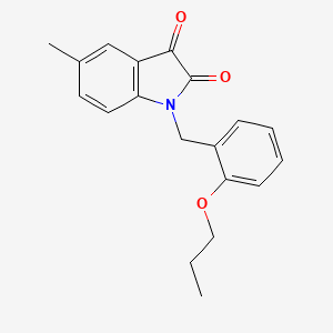 molecular formula C19H19NO3 B2481165 5-甲基-1-(2-丙氧基苄基)吲哚-2,3-二酮 CAS No. 620931-33-1