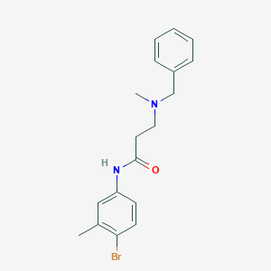 3-[benzyl(methyl)amino]-N-(4-bromo-3-methylphenyl)propanamide