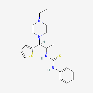 molecular formula C20H28N4S2 B2481170 1-(1-(4-Ethylpiperazin-1-yl)-1-(thiophen-2-yl)propan-2-yl)-3-phenylthiourea CAS No. 863017-62-3