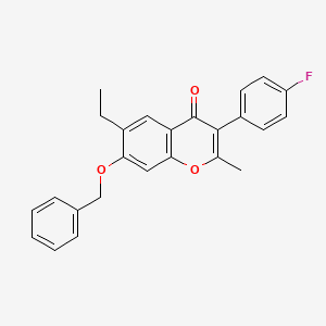 7-(benzyloxy)-6-ethyl-3-(4-fluorophenyl)-2-methyl-4H-chromen-4-one