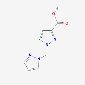 molecular formula C8H8N4O2 B2481191 1-(1H-pyrazol-1-ylmethyl)-1H-pyrazole-3-carboxylic acid CAS No. 1005631-12-8