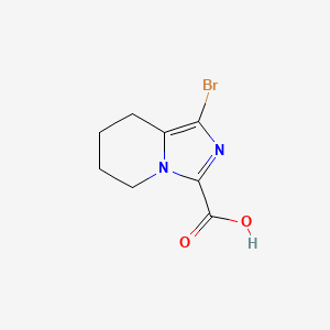 molecular formula C8H9BrN2O2 B2481205 1-bromo-5H,6H,7H,8H-imidazo[1,5-a]pyridine-3-carboxylic acid CAS No. 1781909-10-1