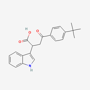 molecular formula C22H23NO3 B2481210 4-(4-tert-butylphenyl)-2-(1H-indol-3-yl)-4-oxobutanoic acid CAS No. 937604-76-7