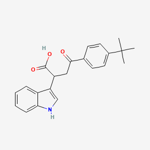 molecular formula C22H23NO3 B2481210 4-(4-叔丁基苯基)-2-(1H-吲哚-3-基)-4-氧代丁酸 CAS No. 937604-76-7