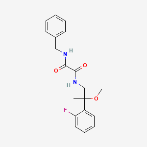 molecular formula C19H21FN2O3 B2481215 N1-苄基-N2-(2-(2-氟苯基)-2-甲氧基丙基)草酰胺 CAS No. 1796951-14-8