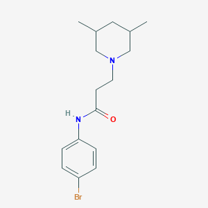 molecular formula C16H23BrN2O B248122 N-(4-bromophenyl)-3-(3,5-dimethylpiperidin-1-yl)propanamide 