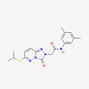 molecular formula C18H21N5O2S B2481222 N-(3,5-dimethylphenyl)-2-(6-(isopropylthio)-3-oxo-[1,2,4]triazolo[4,3-b]pyridazin-2(3H)-yl)acetamide CAS No. 1040651-91-9