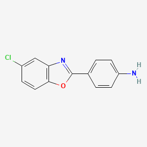 molecular formula C13H9ClN2O B2481227 4-(5-氯-1,3-苯并噁唑-2-基)苯胺 CAS No. 293737-78-7