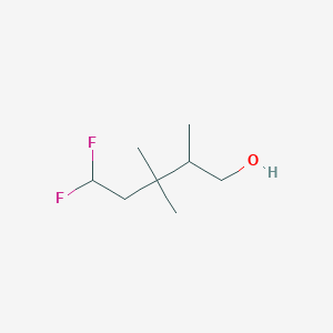 molecular formula C8H16F2O B2481239 5,5-Difluoro-2,3,3-trimethylpentan-1-ol CAS No. 2248318-03-6