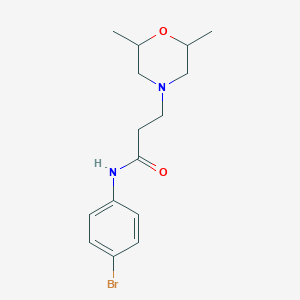 molecular formula C15H21BrN2O2 B248124 N-(4-bromophenyl)-3-(2,6-dimethyl-4-morpholinyl)propanamide 