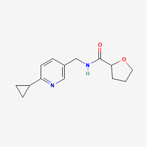 molecular formula C14H18N2O2 B2481240 N-[(6-cyclopropylpyridin-3-yl)méthyl]oxolane-2-carboxamide CAS No. 2320444-65-1