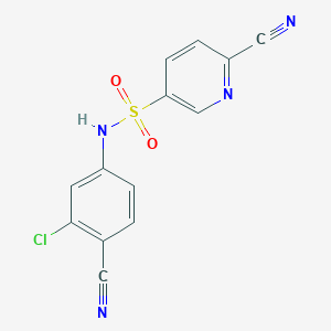 molecular formula C13H7ClN4O2S B2481243 N-(3-chloro-4-cyanophenyl)-6-cyanopyridine-3-sulfonamide CAS No. 1707799-87-8