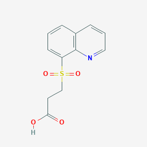 molecular formula C12H11NO4S B2481248 3-(Quinoline-8-sulfonyl)-propionic acid CAS No. 626206-92-6