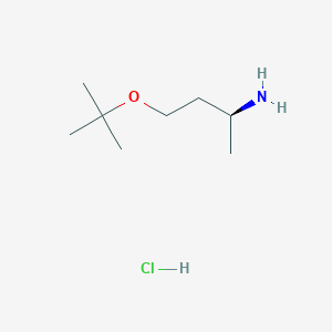 molecular formula C8H20ClNO B2481254 (2S)-4-[(2-Methylpropan-2-yl)oxy]butan-2-amin;Hydrochlorid CAS No. 2470279-77-5